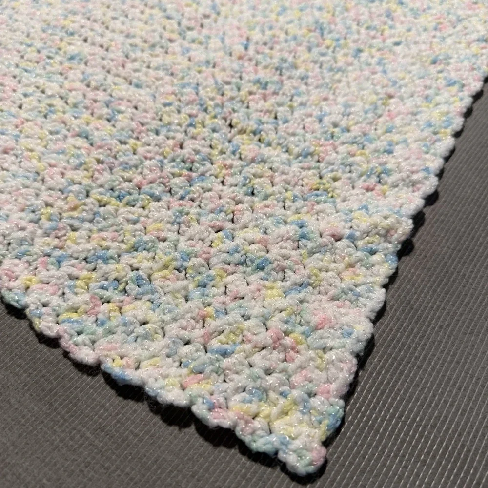 Homemade crocheted afghan baby Crib blanket‎ 36